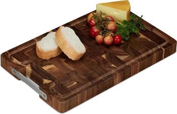 Relaxdays Schneidebrett Holz massiv 40x25 cm Akazie (10037920)