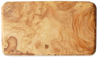 Olivenholz-erleben Olivenholz erleben Fr&uuml;hst&uuml;cksbrett runde Ecken (ca. 22 x 14 cm) aus Olivenholz