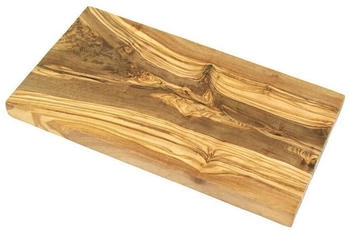 Olivenholz-erleben Olivenholz erleben Frühstücksbrett ECKIG (30 x 15 cm) aus Olivenholz