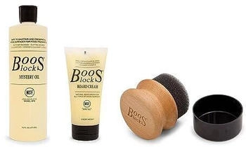 Boos Blocks Wood Care Pflegeset mit Mystery Oil & Board Cream & Applikatorschwamm