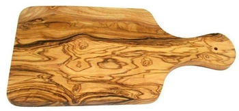 Olivenholz-erleben Olivenholz erleben Frühstücksbrett mit Griff aus Olivenholz 30 x 15 cm