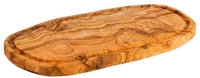APS 1021 Servierbrett "OLIVE", 34,5 x 18,5 cm, H&ouml;he 2 cm, mit Saftrille, Olivenholz,