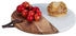 Relaxdays Schneidebrett rund Holz/Marmor (10046377)