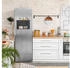 Relaxdays Schneidebrett rund Holz/Marmor (10046377)