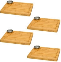 Dunedesign - 4 Personen Raclette Teller Set - 30x25 Raclette Brettchen Pf&auml;nnchen