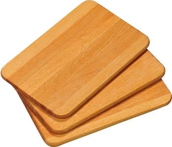Kesper Frühstücksbrettchen 3er Set Braun
