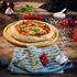 Relaxdays Pizzateller Pizzabrett Servierteller Holzplatte Käseplatte rund 2 Stück natur (10046301)