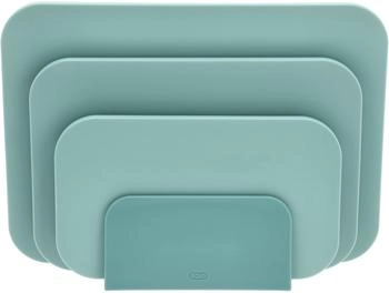 Mepal Choptima Schneidebrett-Set 3-teilig mit Halter, Nordic Green (27824)