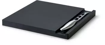 Continenta K&auml;sebrett aus Duracore mit Messer (25 x 25 x 2 cm)