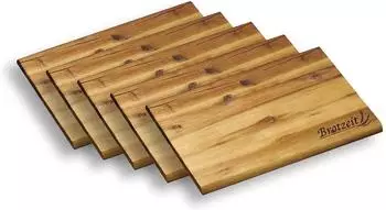 Kesper Brotzeitbrett XL "Brotzeit" 5er-Set, Akazie, 32x21cm (28410 64)