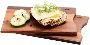 GEFU ENNO Fr&uuml;hst&uuml;cksbrettchen 2er-Set, Walnussholz, 24x14,5cm (13944)