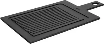 Woll Cut & Serve Schneidebrett mit Rillen, 44x23cm, Papierverbundstoff, mattschwarz