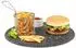 Westmark Tapas + Friends Servierbrett, rund, Schiefer, ⌀ 30cm, 2er-Set (693022E3)