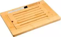 KESPER Schneidebrett "Brotschneidebrett inkl. Kr&uuml;melfach" inkl. Brotmesser