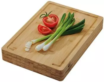 Chef Cuisine Schneidebrett XXL Bambus mit Saftrinne & Silikonf&uuml;&szlig;en (4225-CC)