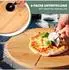 bremermann Pizzaservier-Set Bambus, Schneidbrett, Pizzaheber & Pizzaschneider