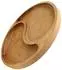 Brizoll Servierplatte Holz, 2 Fächer, Ø28cm (MEN6-28)