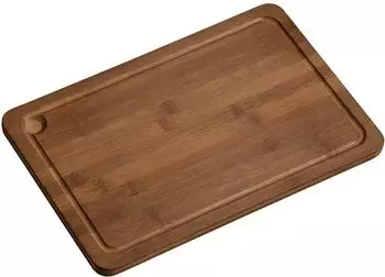 Kesper Schneidebrett mit Saftrille, dunkler Bambus, 38x25x1,6cm (59391)