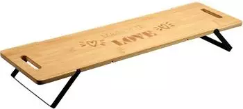 Kesper Servierbrett mit klappbarem Ständer, Bambus, 67x19cm (58386)