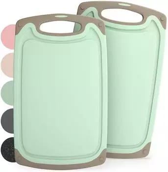 Blumtal Schneidebrett Kunststoff 40x24,5cm gr&uuml;n, 2er-Set