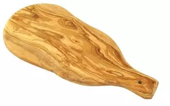 D.O.M. Die Olivenholz Manufaktur Servierbrett mit Griff, Olivenholz, 34-36cm