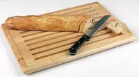 APS Brotschneidebrett RUBBERWOOD (B)475 x (T)320 x (H)20 mm aus Holz, mit