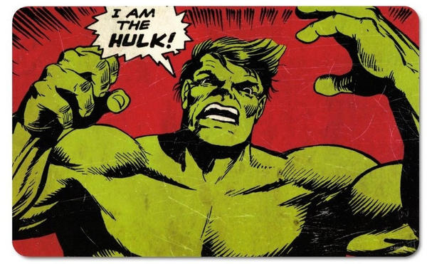 Logoshirt Frühstücksbrettchen mit Hulk-Motiv bunt