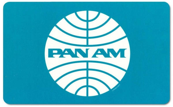 Logoshirt Frühstücksbrettchen mit Pan Am-Logo blau