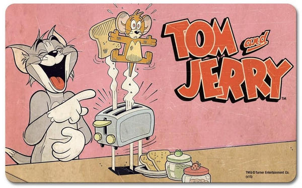 Logoshirt Frühstücksbrettchen mit lustigem Tom und Jerry-Motiv bunt
