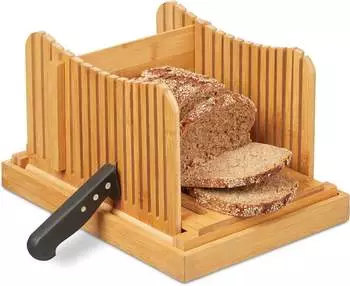 Relaxdays Bamboo bread slicer