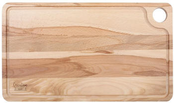 Creative Home Holz Schneidebrett mit Saftrille 42 x 24,5 x 1,5 cm