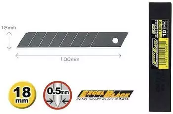 Olfa LBB 50 18mm Excel Black Klingen 50 Stk.