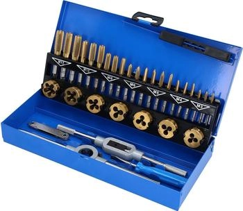 KS Tools Handgewindebohrer-Set / Gewindeschneidwerkzeug-Satz TiN, 32-tlg (BT101950)