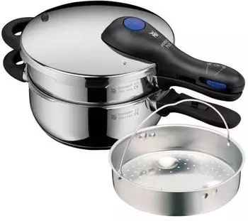 WMF Schnellkochtopf-Set Perfect Plus 22 cm 3 / 4,5 L + Dampfgareinsatz