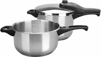 Lacor Tempo Schnellkochtopf-Set 18/10 Edelstahl, Induktion, 4L & 6L (71862)