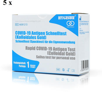 Anbio (Xiamen) Hygisun COVID-19 Antigen Schnelltest (Kolloidales Gold) (5 Stk.)