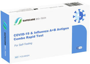 Safecare COVID-19 & Influenza A/B Combo Schnelltest (1 Stk.) Safecare COVID-19 & Influenza A/B Combo Schnelltest (1 Stk.)