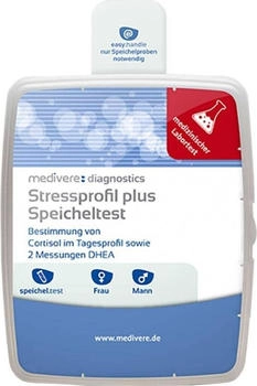 Medivere Stressprofil Plus Speicheltest - Bestimmung der Stresshormone Cortisol und DHEA im Speichel Medivere Stressprofil Plus Speicheltest - Bestimmung der Stresshormone Cortisol und DHEA im Speichel