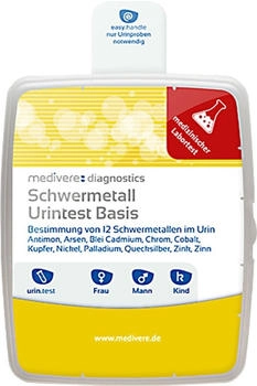 Medivere Schwermetall Urintest Basis - Bestimmung der Schwermetalle Antimon Arsen Blei Cadmium Chrom Cobalt Kupfer Nickel Palladium Quecksilber Zink Zinn Medivere Schwermetall Urintest Basis - Bestimmung der Schwermetalle Antimon Arsen Blei Cadmium Chrom Cobalt Kupfer Nickel Palladium Quecksilber Zink Zinn