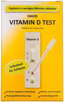 David 2 x Vitamin D Testkit 0-100 ng/mL mit Farbkarte Selbsttest f&uuml;r zu Hause
