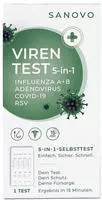 Sanovo 5in1 Virencheck Selbsttest/schnelltest Nase