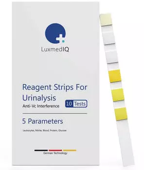 LuxmedIQ Reagenzstreifen z.Urinanalyse 5 Parameter 10 St Teststreifen