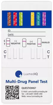 LuxmedIQ Drogenschnelltest f&uuml;r 12 Drogenarten Urin Drogentest Multi Testkassette 1 St