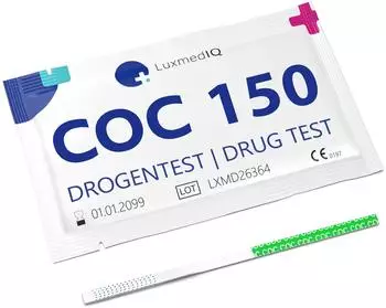 LuxmedIQ 10x Kokain Drogentest Urintest Koks Crack Urin Teststreifen f&uuml;r den Schnelltest COC Test mit Cut-off 150 ng/ml