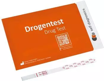 self-diagnostics Drogentest Fentanyl 5 Urinteststreifen Drogenschnelltest zum Nachweis von Konsum in Urinproben Selbsttest mit Cut-off 10 ng/mL