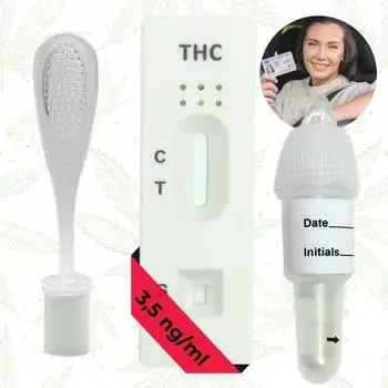 EKNA Drogen-Schnelltest THC Schnelltest f&uuml;r Fahrtauglichkeit Speichel Test 3,5 ng/ml 2-tlg. Speicheltest Drogentest THC