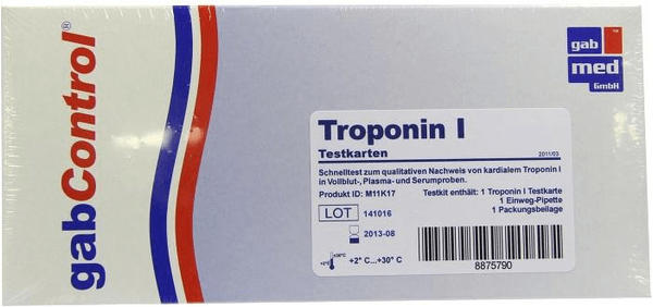 Gabmed Troponin Schnelltestkarte Vollblut Serum Plasma (1 Stk.)