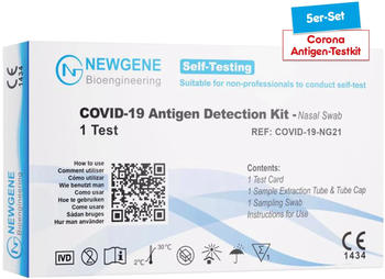 New Gene (Hangzhou) Bioengineering Co., Ltd. New Gene COVID-19 Antigen-Selbsttest (5Stk.)