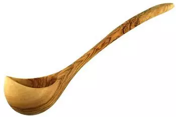 D.O.M. Die Olivenholz Manufaktur Suppenkelle aus Olivenholz, 30cm (3110)