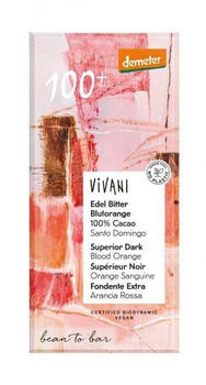 Vivani Edel Bitter Blutorange 100% Cacao 90 g